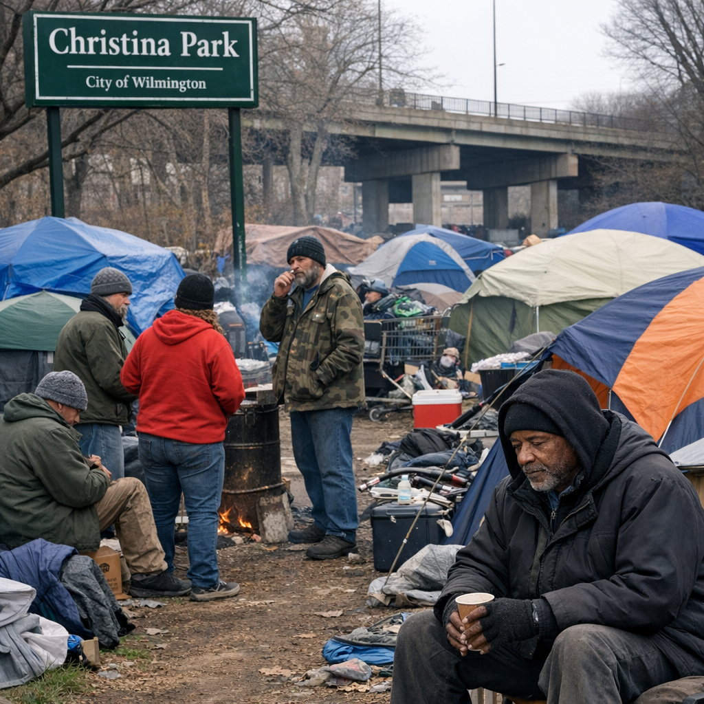 Wilmington’s Christina Park Homeless Encampment to Close Amid Community Concerns